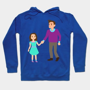 Father and Daughter Walking Hoodie